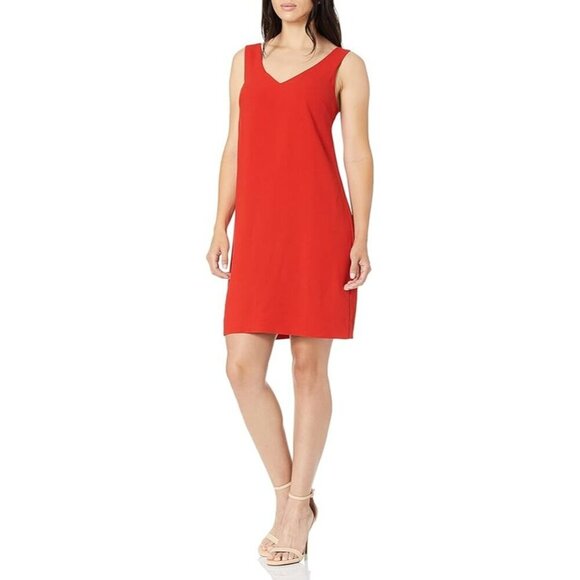 NWT Trina Turk Oceanside Back Pleated Dress in Red Size 8 - Picture 1 of 10